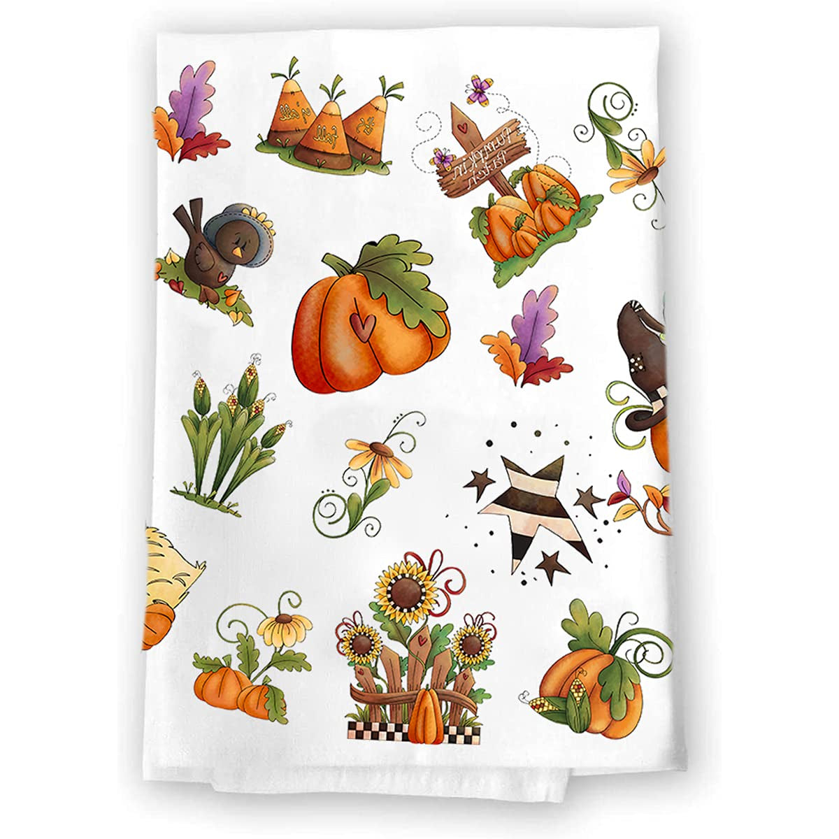 Fall Decor | Fall Decorations Kitchen Towels | Fall Hand Towels for Bathroom | Pumpkin Decor | Autumn Table Decorations | Harvest Thanksgiving Halloween Gnomes