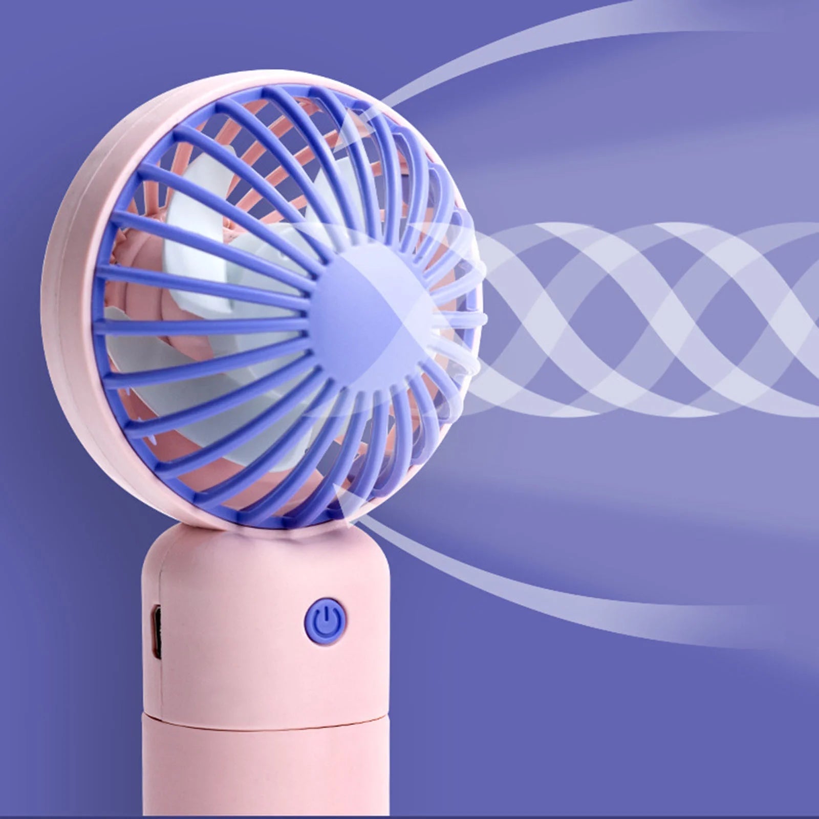 Mini Mute Small Fan Portable Small Fan Outdoor Small Fan Desktop Small Fan Pocket Fan USB Charging Small Fan