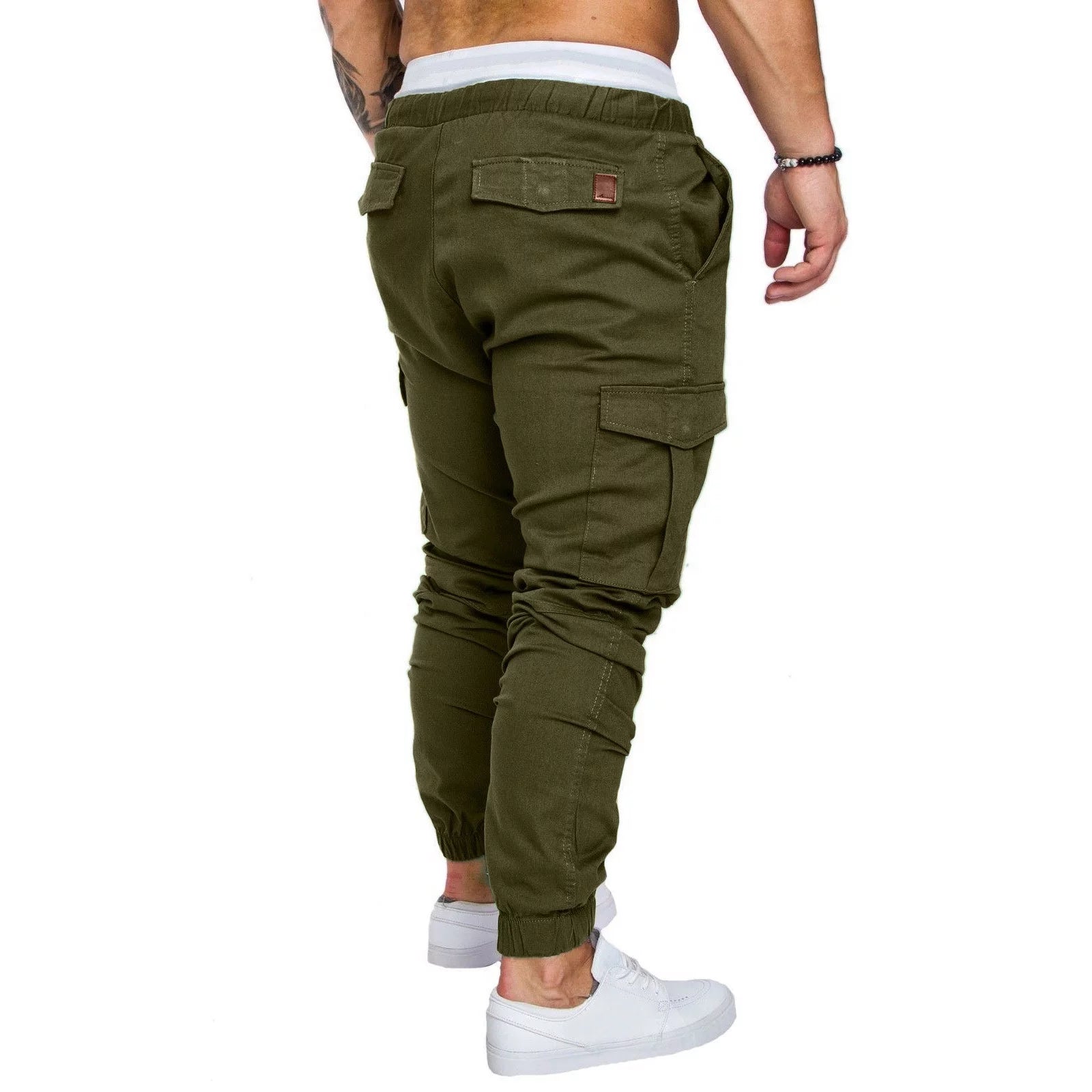 Edvintorg Mens Fashion Joggers Sports Pants Casual Cotton Cargo Pants Gym Sweatpants Trousers Mens Long Pants with Pocket on Clearance
